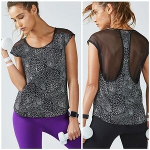Fabletics Vanessa mesh racerback constellation top